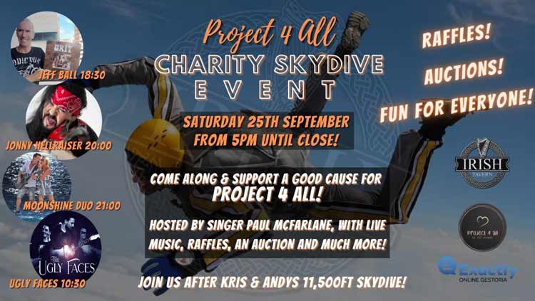 Irish Tavern skydive charity event